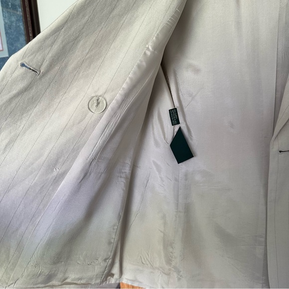 Lauren Ralph Lauren green label Double-Breasted Cream Blazer size 4 - Picture 11 of 15